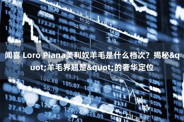闻喜 Loro Piana美利奴羊毛是什么档次？揭秘"羊毛界翘楚"的奢华定位